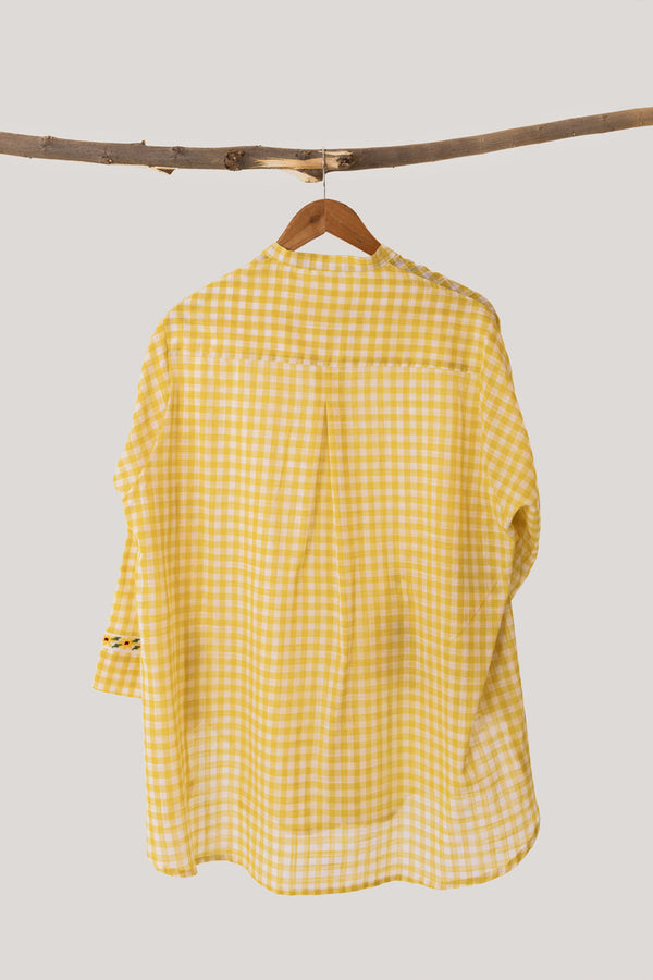 Yellow Check Kurti