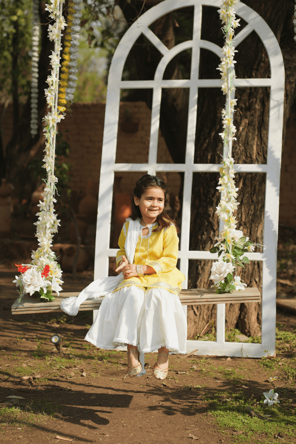 Yellow KurtaGharara Outfit