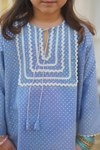 Blue Gotta Kurta shalwar