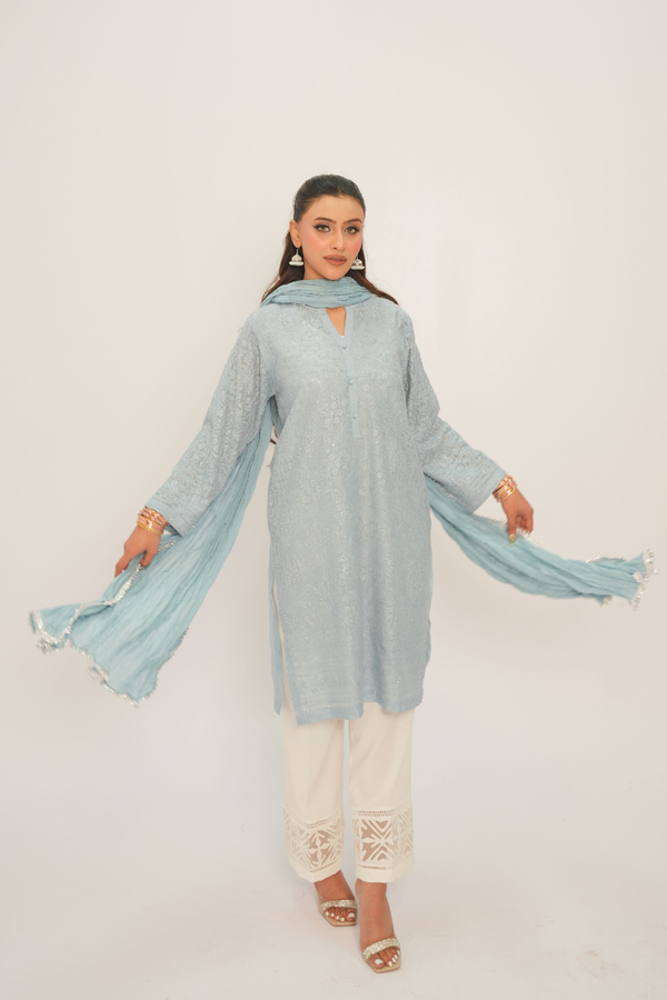 Lunar Blue Kurta