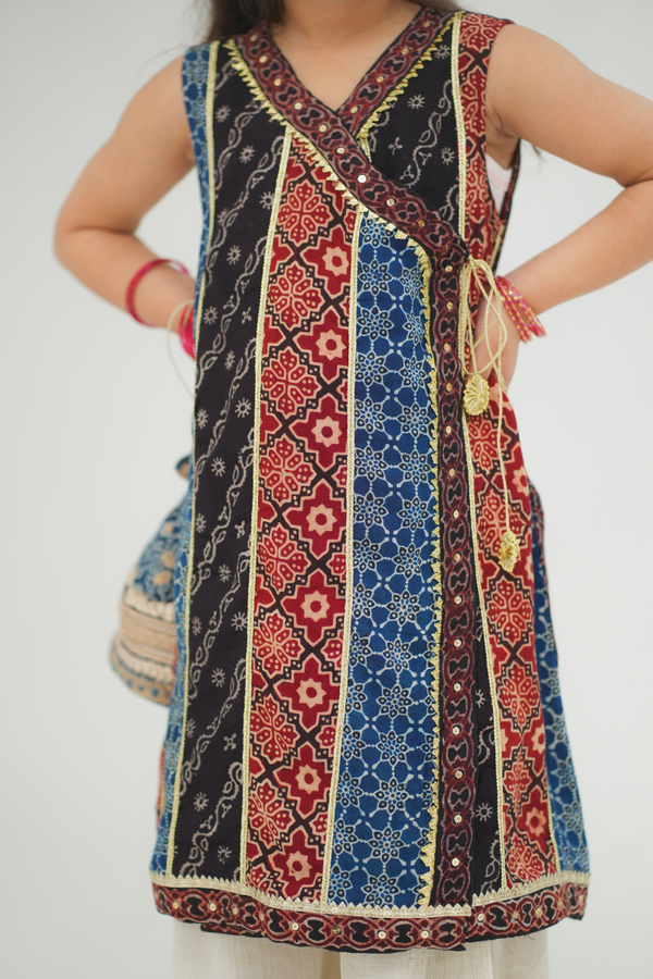 Anarkali Ajrak Dress