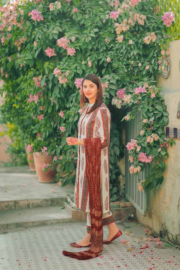 Hand Block Print Suit
