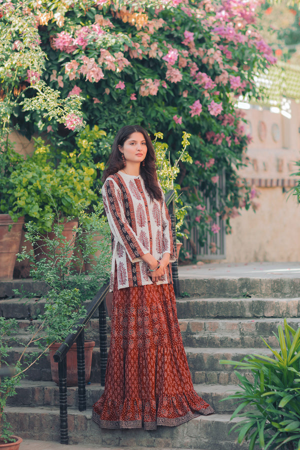 Blockprint Lawn Kurti