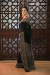 Ajrak Applique Saree