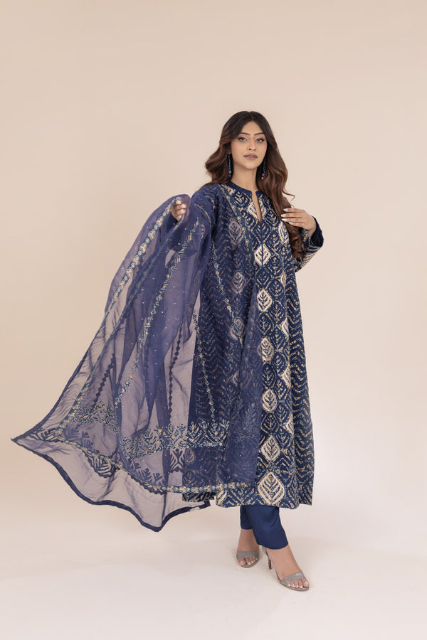 Ajrak Ralli Silk Dress