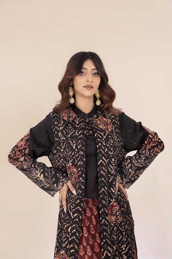 Ajrak Ralli Silk Gown