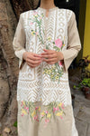 Beige Applique Kurta