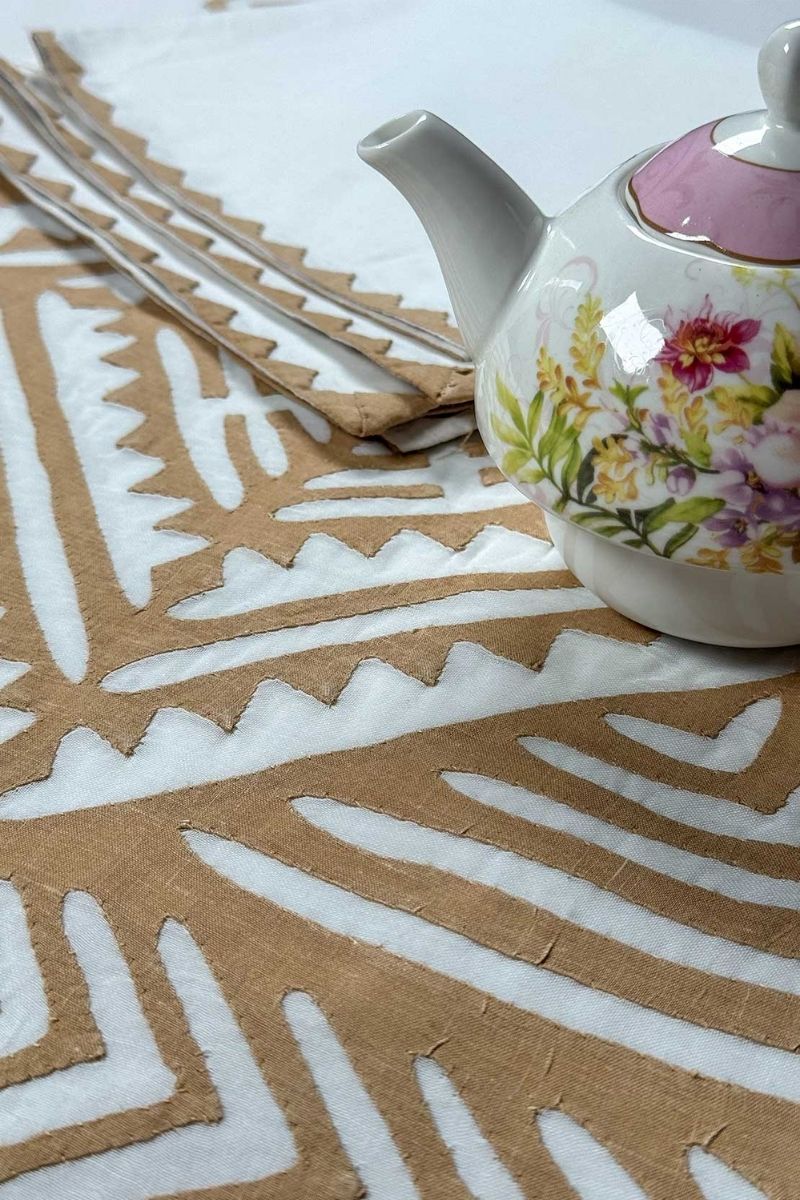 Linen Craft Beige Table lInen – Behbud Crafts