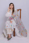 Birds Embroidered Dupatta