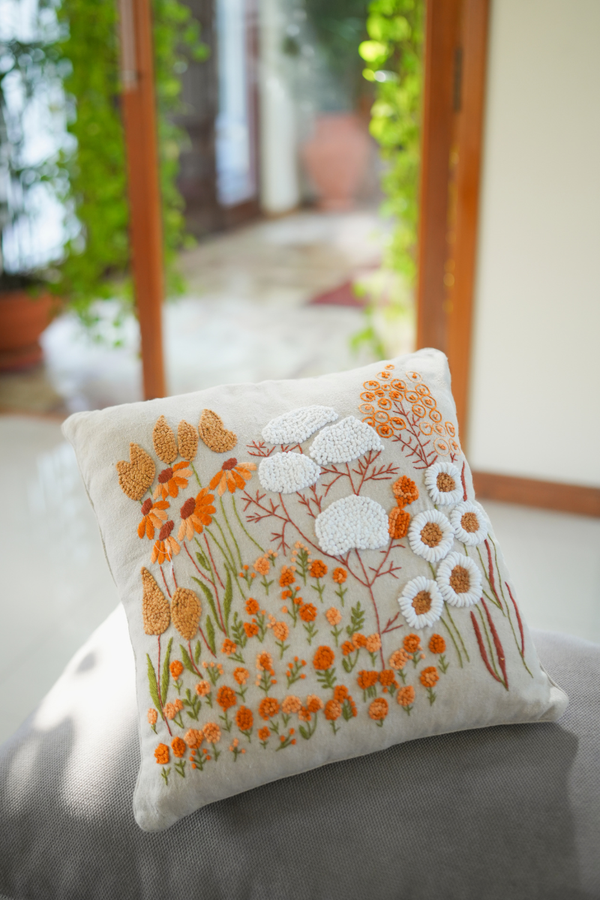 Bloom & Thread Handcrafted Cushion