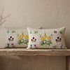 Botanical Grid EmbroideredCushion Cover