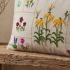 Botanical Grid EmbroideredCushion Cover