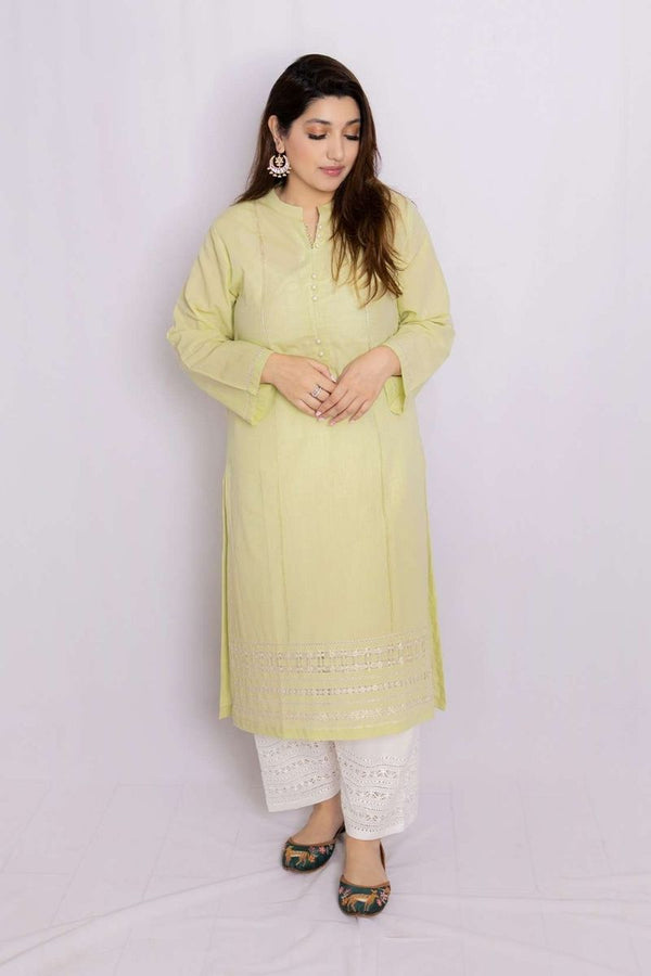 Calm Green Tarkashi Kurta