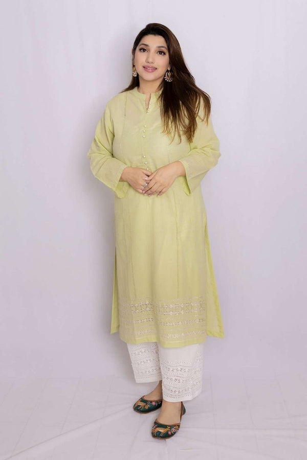 Calm Green Tarkashi Kurta
