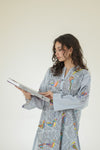 Cerulean Garden Kantha Kurta