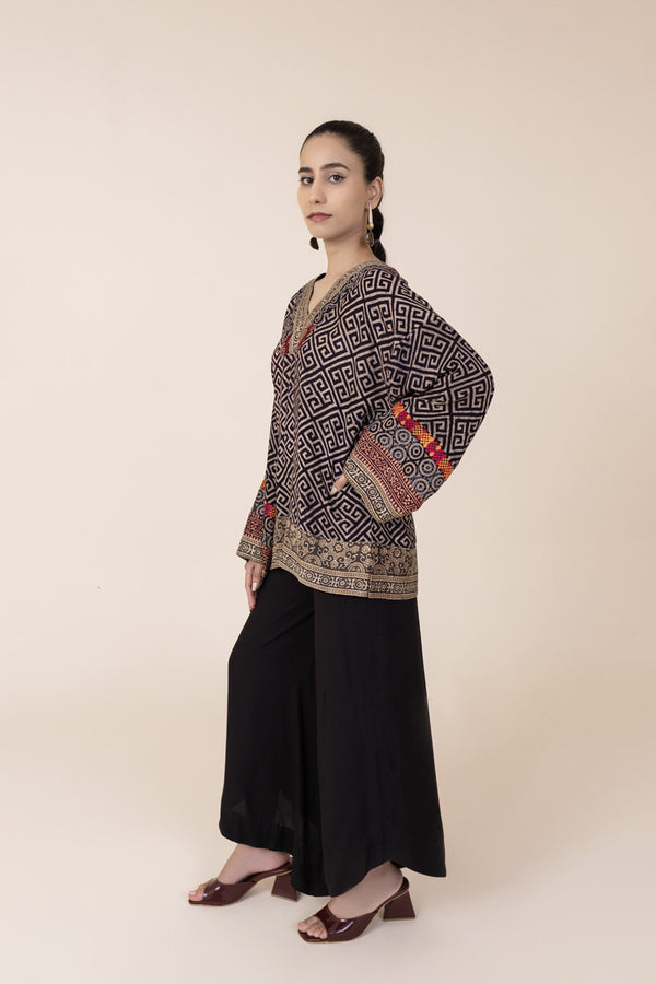 Classic Black Wide-Leg Pants