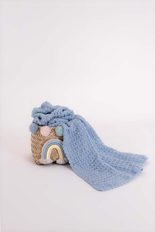 Cloud Blue Handcrafted Baby Blanket