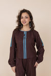 Cocoa Azure Silk Co-ord Set