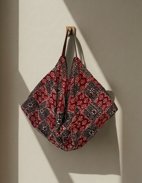Crimson Slouch Tote