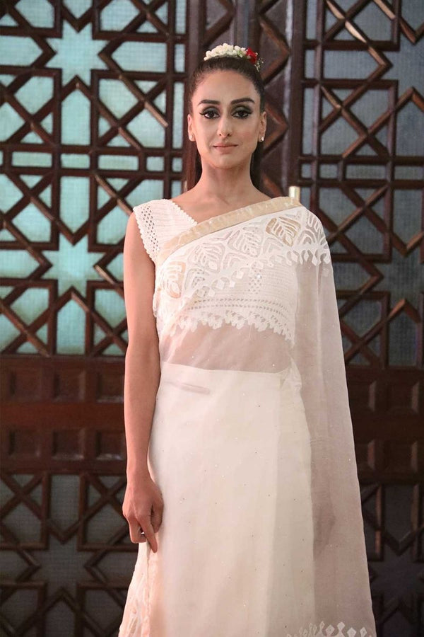 Golden Applique Saree