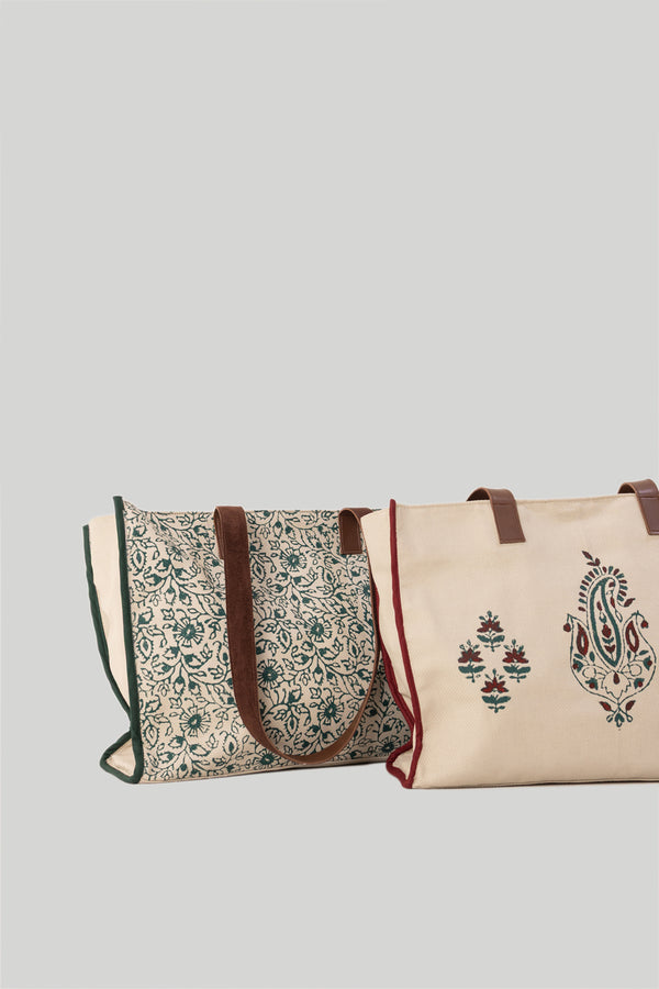 Hand Block Print Tote Bag
