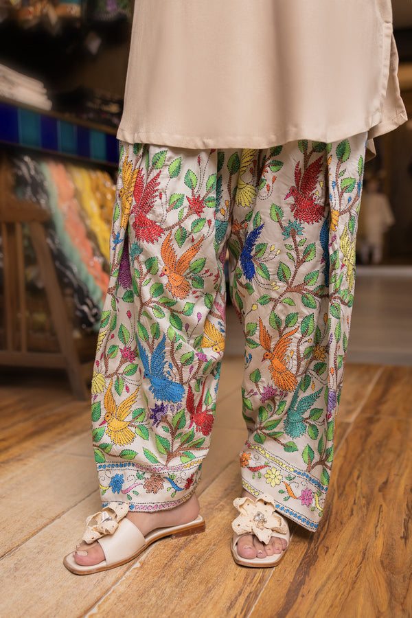 Hand Kantha Embroidered Shalwar