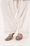 Handcrafted White Applique Shalwar