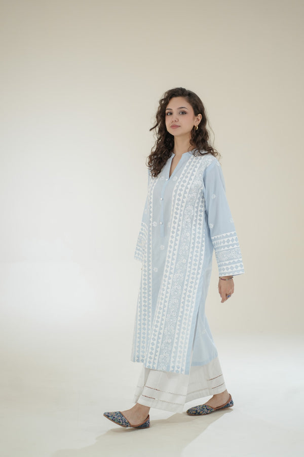 Indigo Skies Hand-Ralli Kurta