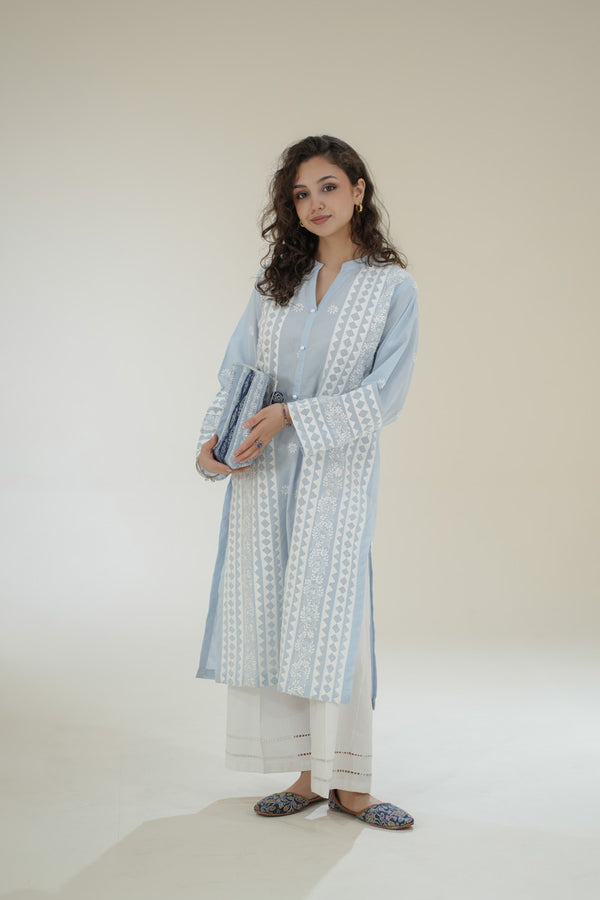 Indigo Skies Hand-Ralli Kurta