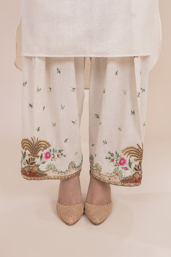 Irish Linen Shalwar with Adda Work