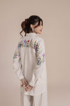 Ivory Hand Embroidered Kurta