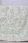 Knitted Baby Blanket - White Square