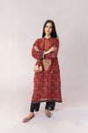Maroon Ajrak Ari Embroidered Kurta
