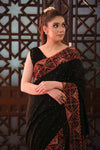 Maroon Applique Saree
