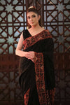 Maroon Applique Saree