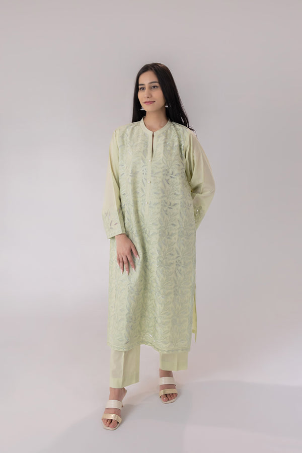 Mint Cutwork Set