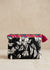 Monochrome Flora Quilted Travel Pouch