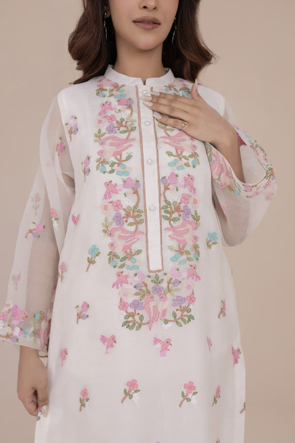 Organza Shadow Work Kurta