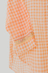 Peach Check Kurti