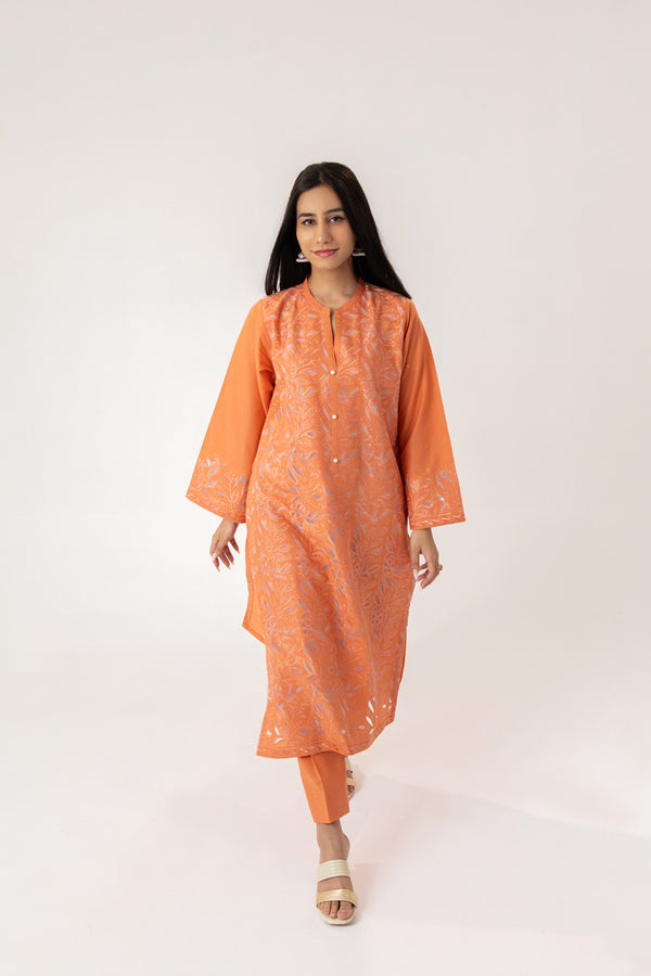 Peach Cutwork Set
