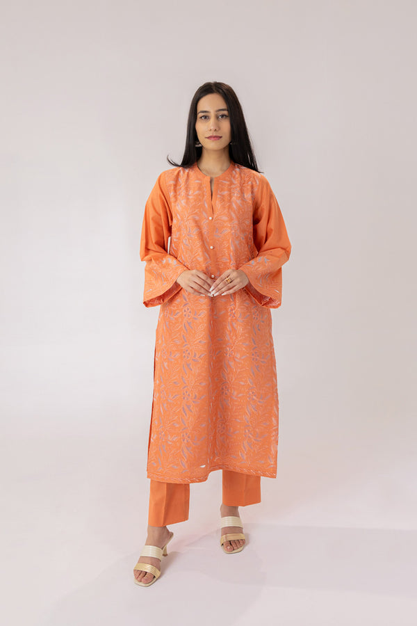 Peach Cutwork Set