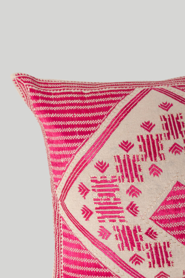 Pink Jisti Embroidered Cushion