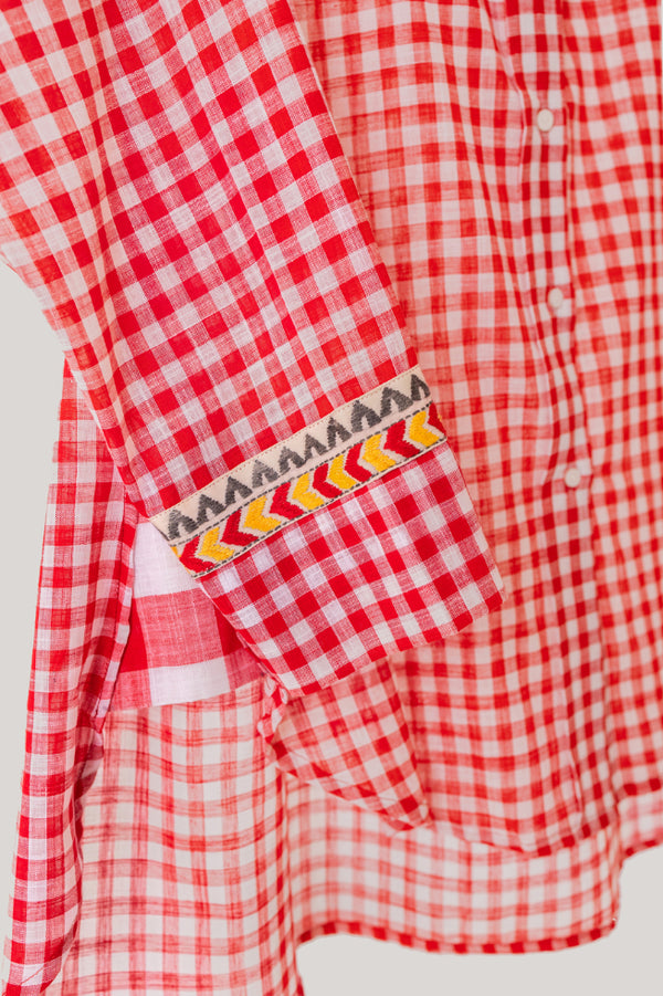 Red Check Kurti