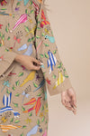 Sand Kantha Embroidered Kurta