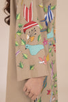 Sand Kantha Embroidered Kurta