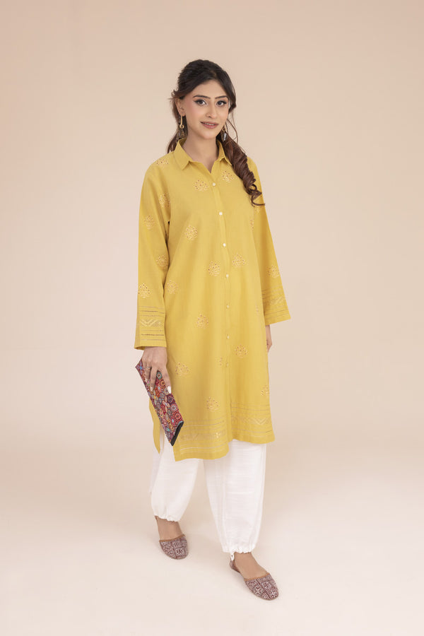 Sunflower Tarkashi Hand Embroidered Kurta