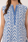 White Thread Blue Kurta